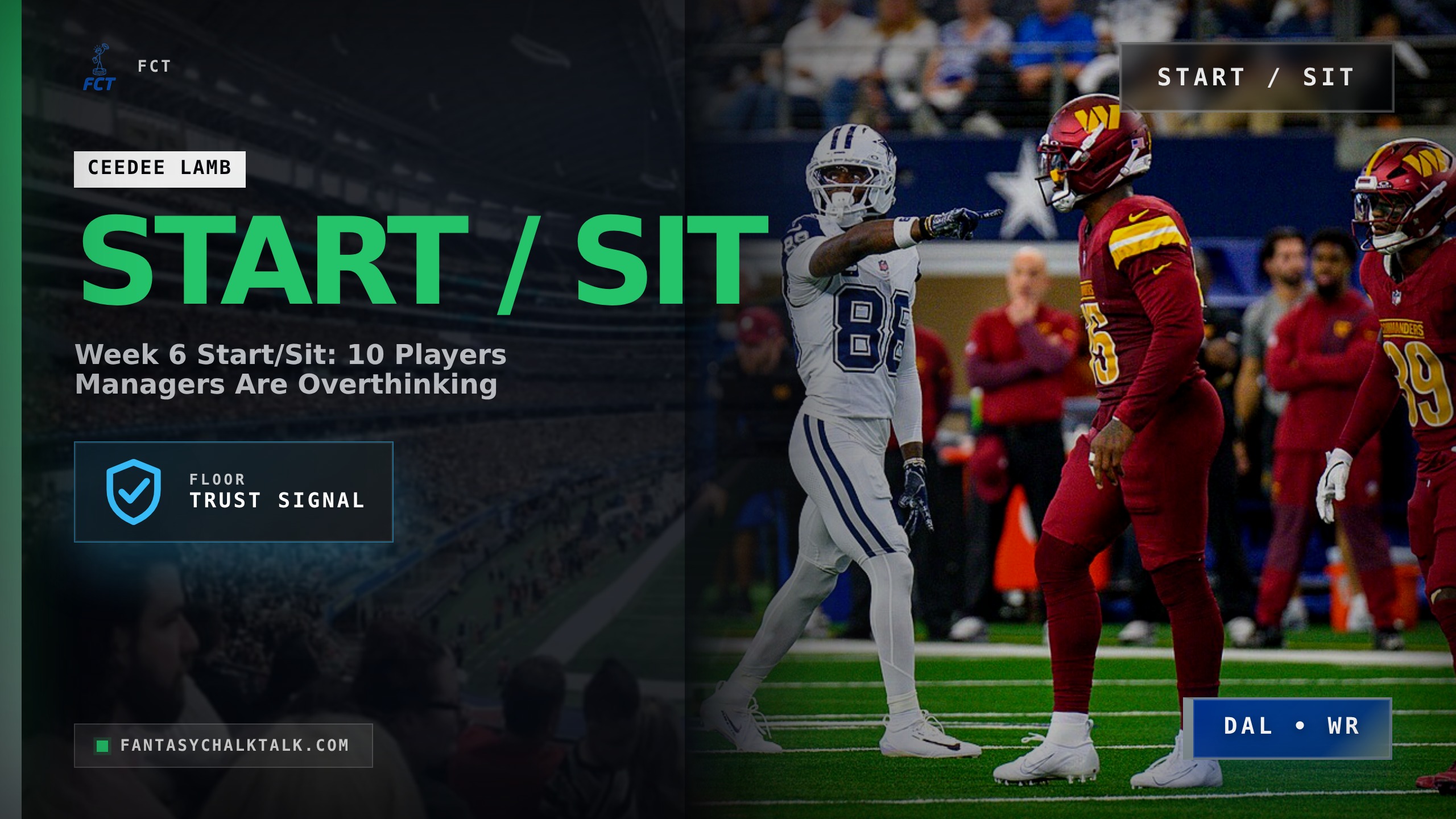 Week 6 Start/Sit: 10 Players Managers Are Overthinking